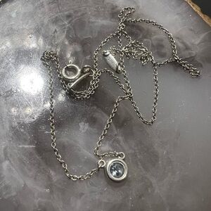 Tiffany & Co. Silver Necklace with Aquamarine